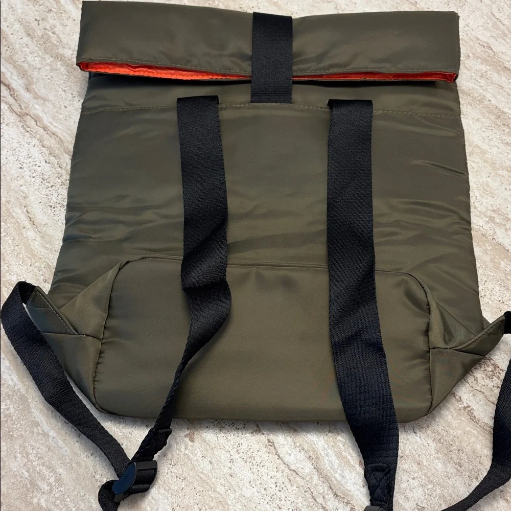 Jean Paul Gaultier Parfums Backpack in Olive Green Nylon - Picture 3 of 5